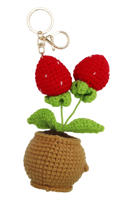 Large Emotional Support Pot Crochet Key Chain