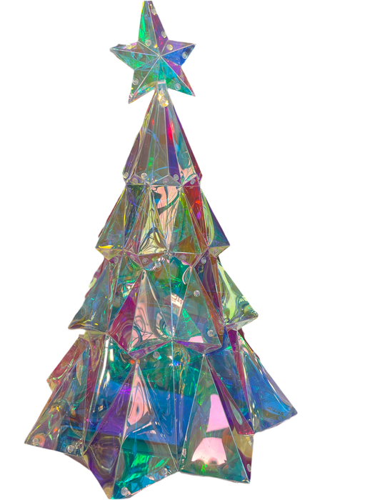 Holiday Tree 20.5" Lit Holographic w/Remote