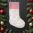 Pink Tones Embroidered Fuzzy Christmas Stockings