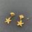 18K Gold Plated Starfish Charm Scallop Post Earrings - FGS