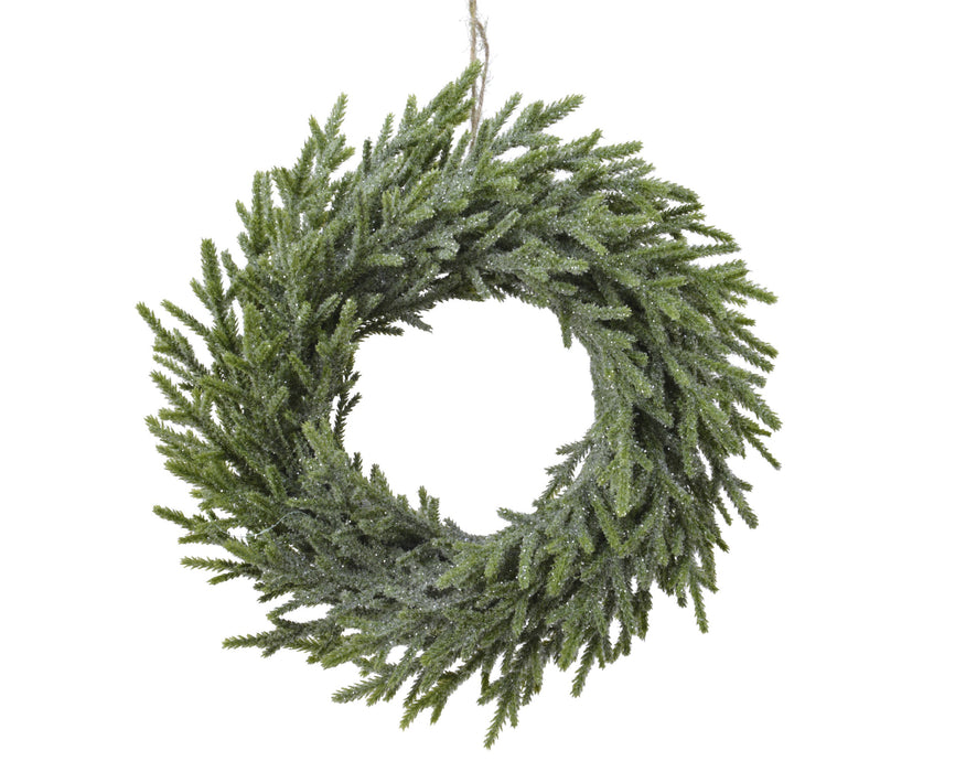 Wreath Artificial Fir with Glitter 42 cm