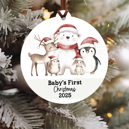 Baby's First Christmas Ornament 2025 | Festive Friends 3