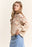 Eyelet Cable Knit  PomPom Knit Sweater Top