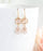 Art Deco Fan Earrings | Sparkling Glass | Peach Blush