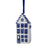 Delft blue house Christmas ornament
