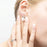 18K Gold PVD Stainless Steel 12mm glass Pearl Stud Earrings