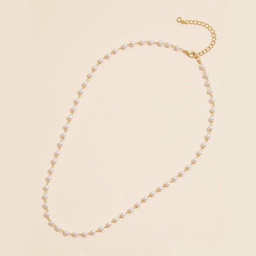 3mm Classic Pearl Link 18K Gold Dipped Necklace