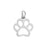 18K Gold PVD Stainless Steel Paw Print Charm