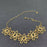 18K Golden S.Steel Hollow Large Flower Linked Necklace - FGS