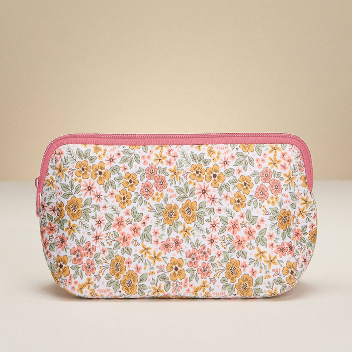 Neoprene Floral Zip Pouch