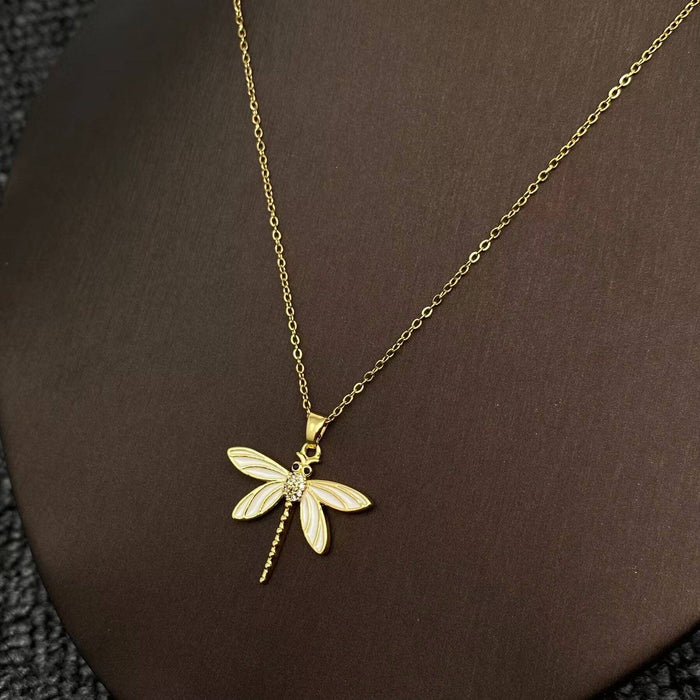 Dragonfly Charm Gold-plated Necklace