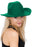 Plain Faux Felt Cowboy Wide Brim Hat