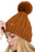 Variegated Cable Knitted Fuzzy Fleece Lined Beanie
