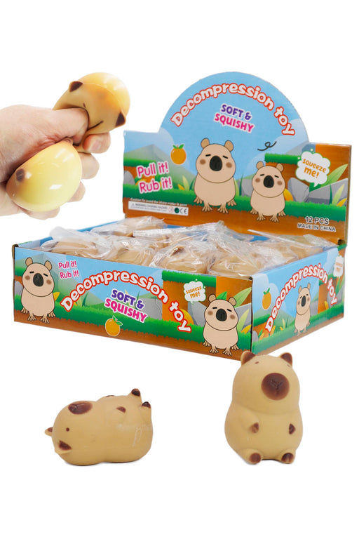 Chubby Capybara Fluffy Slime Filled TPR Squishy