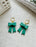 Holiday Bow Huggies | Polymer Clay Earrings 
