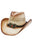 Butterfly Emblem Waxed String Straw Cowboy Hat