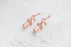 Long Stem Rose Earrings gold