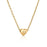 Stainless Steel Heart-shaped Alphabet Pendant Necklace