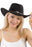 Buffalo Skull Belt Tycoon Retro Faux Wool Felt Cowboy Hat