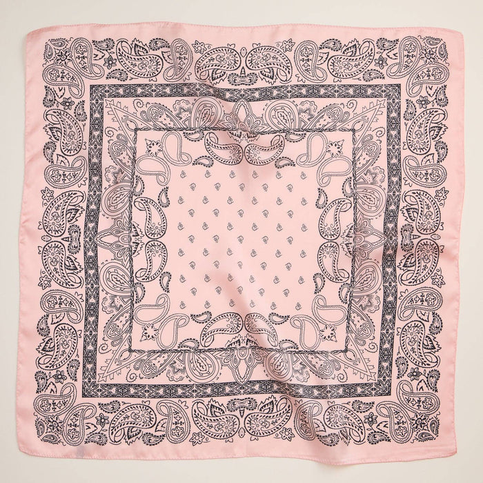 Silk Texture Paisley Bandana Square Scarf for Men & Women