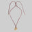 Abstract Gold Pendant Adjustable Cord Necklace