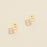 Initial Metal Stud Earrings 16 Assorted Pack
