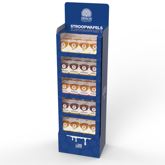 STROOPWAFEL FLOOR DISPLAY - 3 Irresistible Flavors in