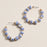 Floral Ceramic Beaded Hoop Earrings