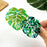 Red Palm Leaf & Monstera Acetate Hair Claw Clip
