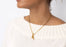 18K Gold Angel Wing Charm Holder Necklace Gift Set