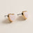 Druzy Heart Stud Earrings in Gold Trim