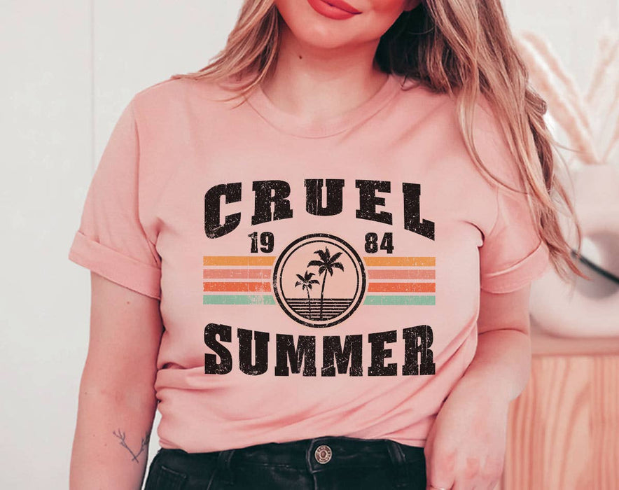 Cruel Summer Retro Palm Trees - Taylor Inspired T-Shirt