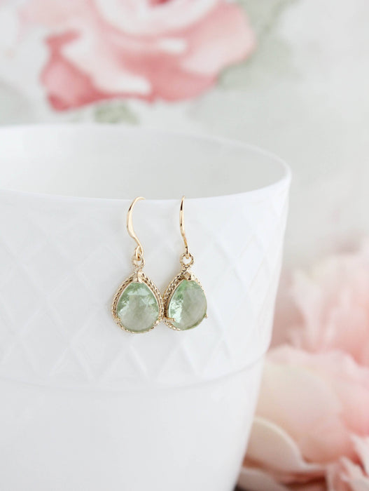 Glass Pear Drop Earrings | Rope Teardrop Earring