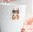 Peach Glass Earrings | Modern Earrings | Dusty Plum Teardrop