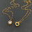 Sparkling Heart Zircon Charm 18K Gold Plated SS Necklace-FGS