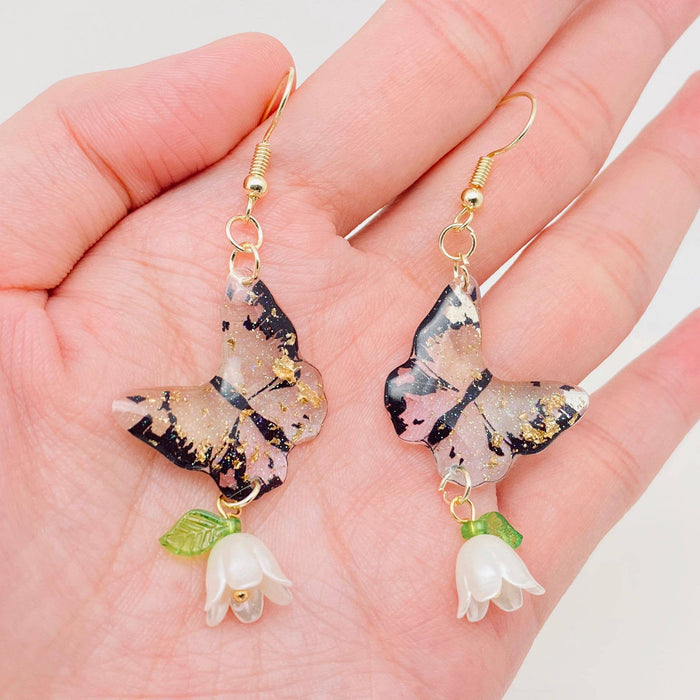 Multi Style Colorful Butterfly Flower Charm Dangle Earrings