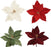 Poinsettia on Clip Velvet Cream/Green/Red/Burgundy