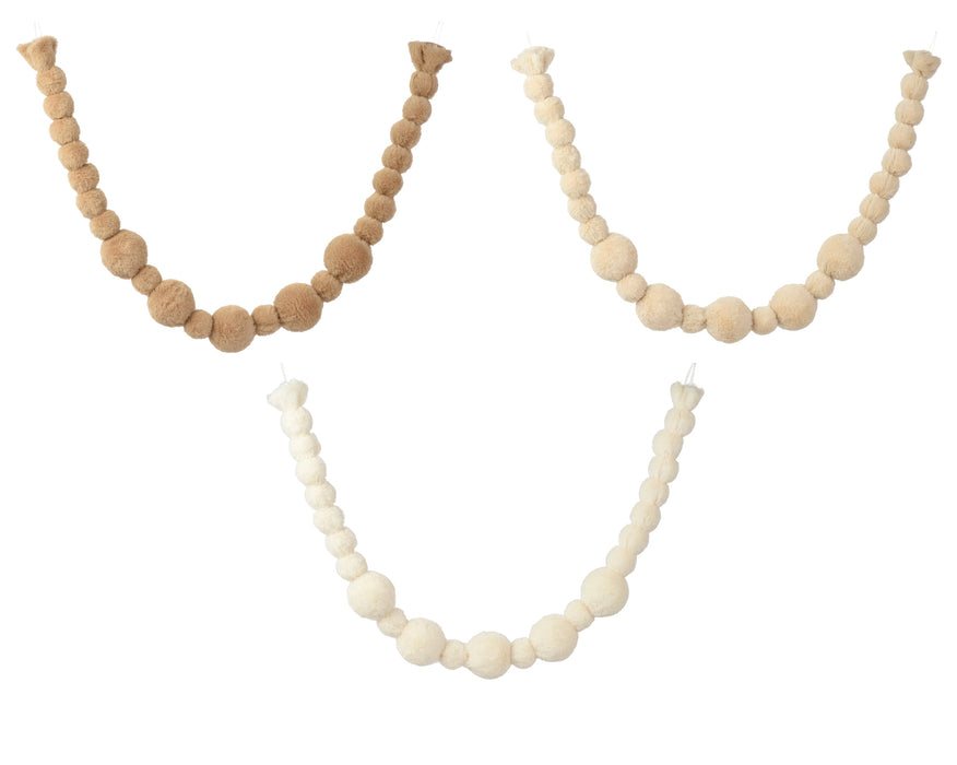 Garland Beads White/Beige/Tan 150cm