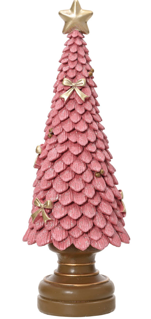 Tree Vintage Pink with Star and Bows 36 cm
