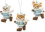 Orn Skating Polar Bear/Reindeer/Fox in Blue