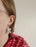 Holiday Bow Huggies | Polymer Clay Earrings 
