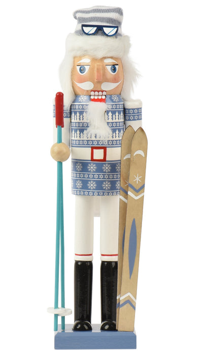 Nutcracker Blue Nordic Skier