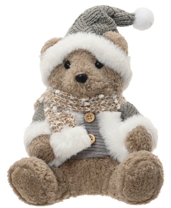 Teddy Bear with Toque & Scarf 25 cm