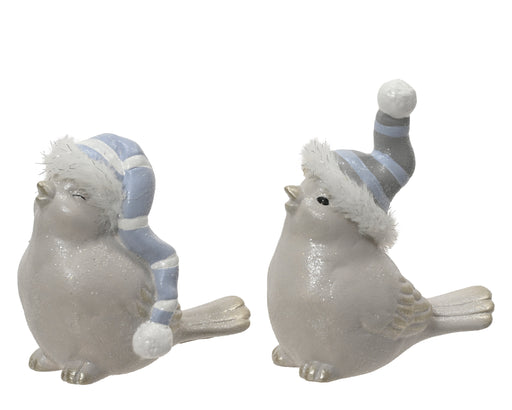 Grey Bird with Lt. Blue Toques