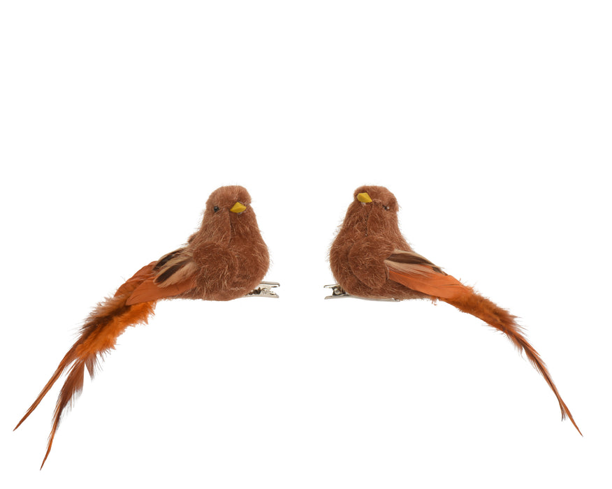 Bird with Clip Brown/Rust