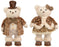 Mr/Mrs Teddy Bear Cream with Brown Vintage Dress 43 cm