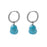 18K Gold PVD Stainless Steel Turquoise Stone Huggie Earrings