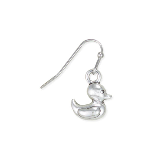 Silver Rubber Duck Earrings