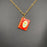 Enamel Book 18K Golden S.Steel Necklace