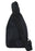 Sleek Black Polyester Multi-Compartment Sling Bag